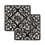 Set of 2 Ceramic Coasters Azulejo | Black