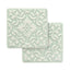 Set of 2 Ceramic Coasters Azulejo | Mint Green