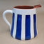Terracotta Bold Stripe 1L Pitcher Jug | Blue