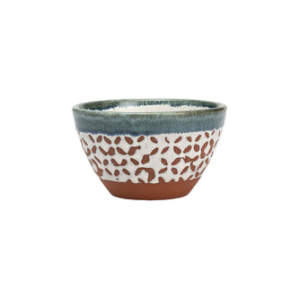 Set of 2 Terracotta Regular Bowls  | Aroma Blue & White