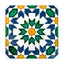 Handmade Hispano Arab Relief Tiles SN13b