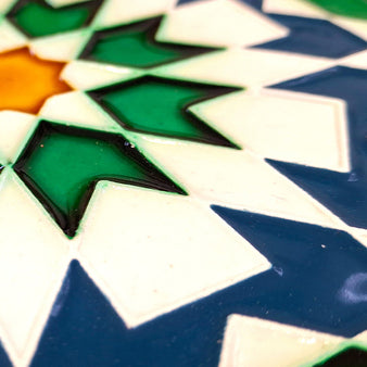 Handmade Hispano Arab Relief Tiles SN13b