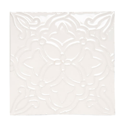 Handmade Hispano Arabe Relief Tiles SN33-WH