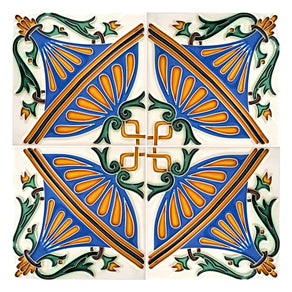 Handmade Hispano Arab Relief Tiles SN8