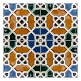 Handmade Hispano Arab Relief Tiles SN9a
