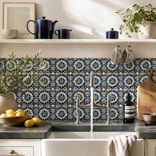 Handmade Hispano Arab Relief Tiles SN13