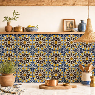 Handmade Hispano Arab Relief Tiles SN6