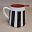 Terracotta Bold Stripe 1L Pitcher Jug | Black
