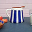 Terracotta Bold Stripe 1L Pitcher Jug | Blue