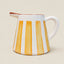 Terracotta Bold Stripe 1L Pitcher Jug | Tangerine