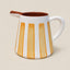 Terracotta Bold Stripe 1L Pitcher Jug | Tangerine