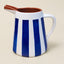 Terracotta Bold Stripe 2L Pitcher Jug | Blue