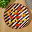 Terracotta Bold Stripes Large Bowl | Black