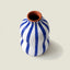 Terracotta Large Gourd Vase | Bold Stripes Blue