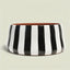 Terracotta Bold Stripes Large Tapered Bowl | Black