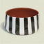 Terracotta Bold Stripes Large Tapered Bowl | Black