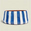 Terracotta Bold Stripes Large Tapered Bowl | Blue