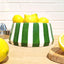 Terracotta Bold Stripes Large Tapered Bowl | Green