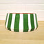 Terracotta Bold Stripes Large Tapered Bowl | Green