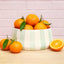 Terracotta Bold Stripes Large Tapered Bowl | Sage