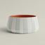 Terracotta Bold Stripes Large Tapered Bowl | Sage