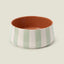 Terracotta Bold Stripes Large Tapered Bowl | Sage