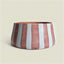 Terracotta Bold Stripes Large Tapered Bowl | Terracotta