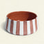 Terracotta Bold Stripes Large Tapered Bowl | Terracotta