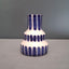 Terracotta Bold Stripes Mini Stepped Vase | Blue