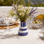 Terracotta Bold Stripes Mini Stepped Vase | Blue