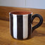 Terracotta Bold Stripes Mug | Black