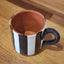 Terracotta Bold Stripes Mug | Black