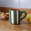 Terracotta Bold Stripes Mug | Green