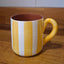 Terracotta Bold Stripes Mug | Yellow