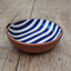 Terracotta Bold Stripes Regular Bowl | Blue