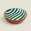 Terracotta Regular Bowl | Bold Stripes Green