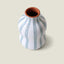 Terracotta Bold Stripe Large Gourd Vase | Sage
