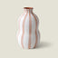 Terracotta Bold Stripe Large Gourd Vase | Terracotta