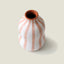 Terracotta Bold Stripe Large Gourd Vase | Terracotta
