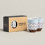 Set of 2 Terracotta Espresso Coffee Cups | Aroma Blue & White