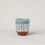Set of 2 Terracotta Espresso Coffee Cups | Aroma Blue & White