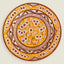Traditional Floral Terracotta Large Serving Plate | PR3 – Hand Painted in Portugal