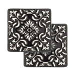 Set of 2 Ceramic Coasters Azulejo | Black