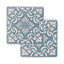 Set of 2 Ceramic Coasters Azulejo | Blue
