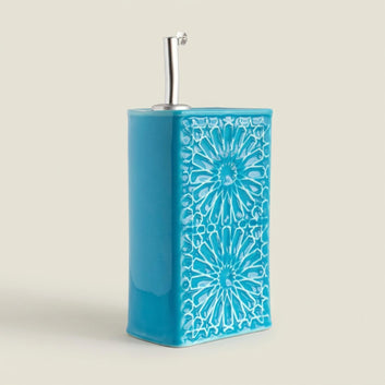 Ceramic Olive Oil Dispenser | Alicatos Light Blue