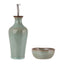 Stoneware Olive Oil Dispenser Bottle + Dip Bowl | Breezy Green