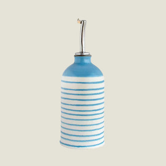 Stoneware Olive Oil Dispenser Bottle | Comporta Blue