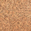 Cork floor tiles with a natural cork texture in warm tan, brown, and beige tones, arranged in a grid pattern.
