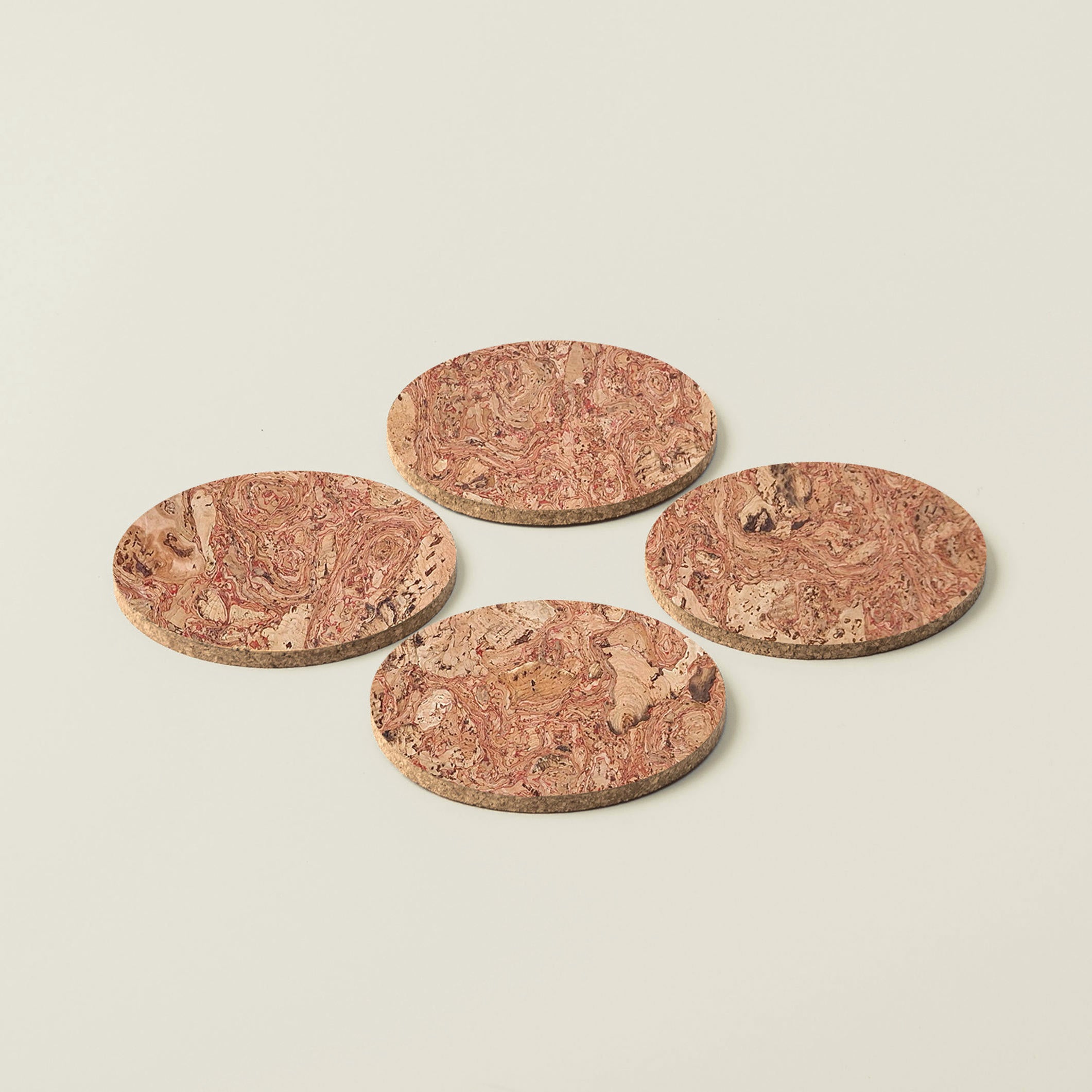 Round Twist Red Cork Coasters | Modern Twist Coasters – Portuguese ...
