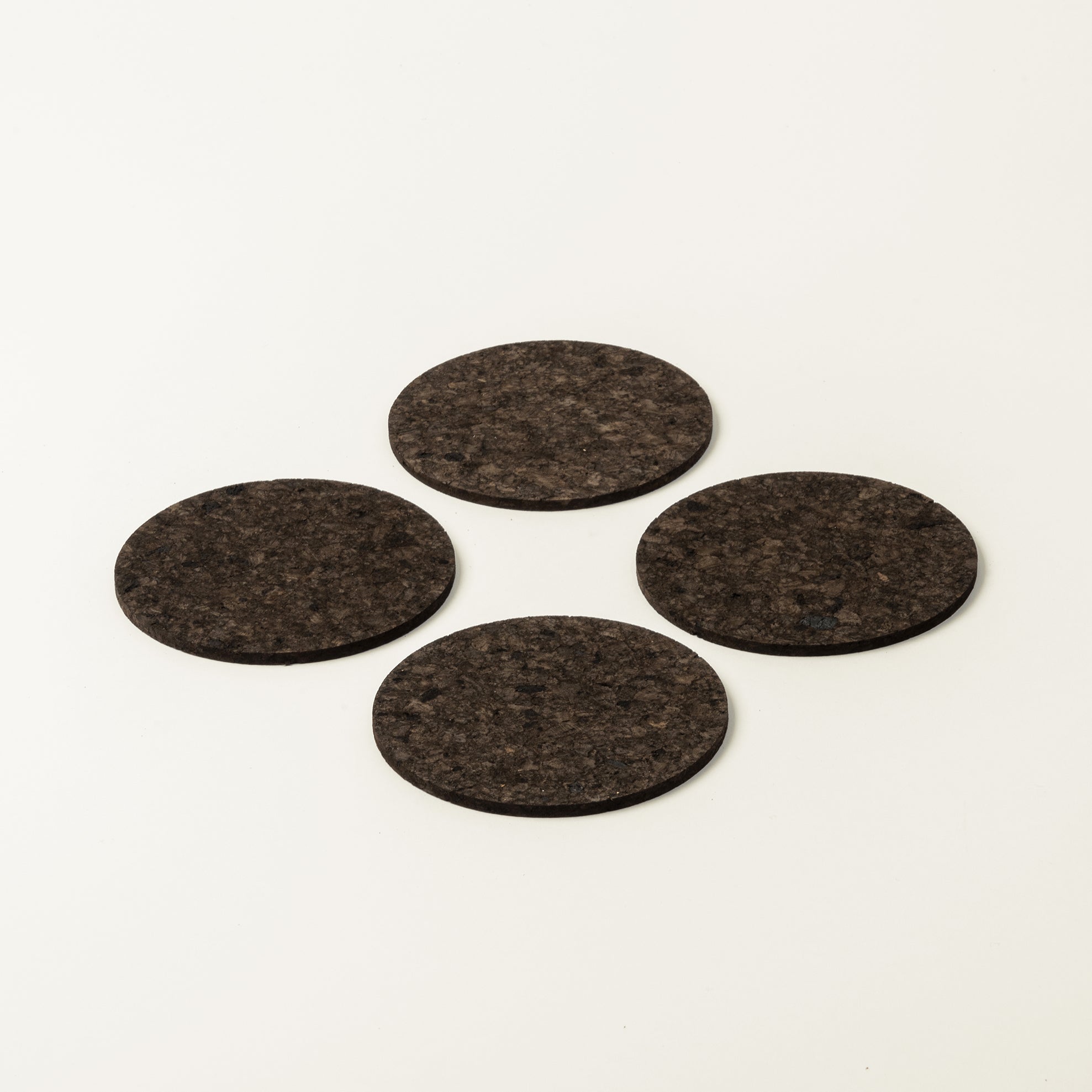 Dark Cork Placemats + Coasters Round Portuguese Treasures